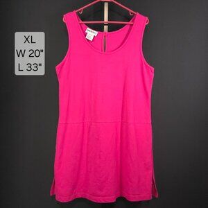 Vintage Knitmixx Romper Womens XL 90s Pink Skort Playsuit Barbiecore Tunic Dress